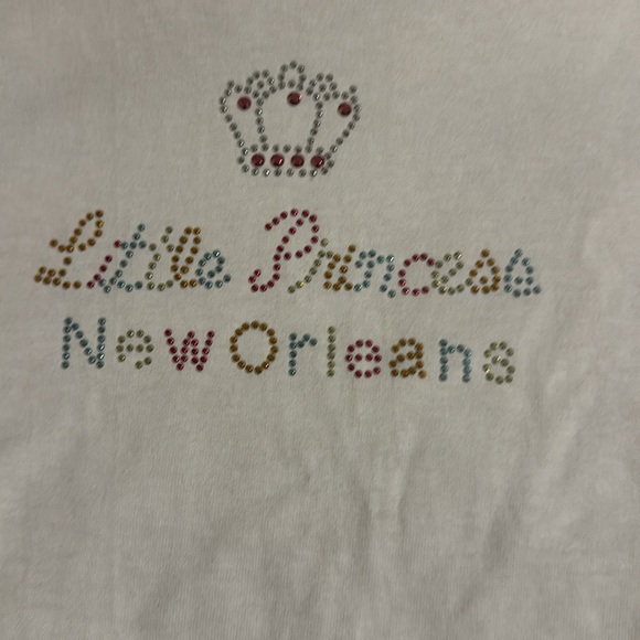 NWOT little girls top size xs. Adorable “Little Princess of New Orleans “ - Picture 2 of 4